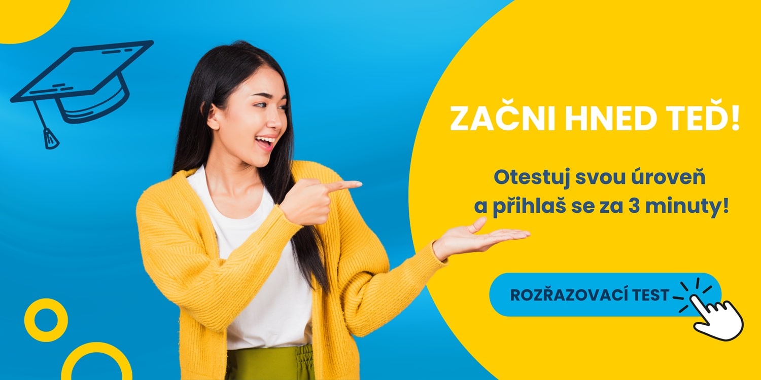 Rozřazovací test k otestování úrovně angličtiny - propagační banner